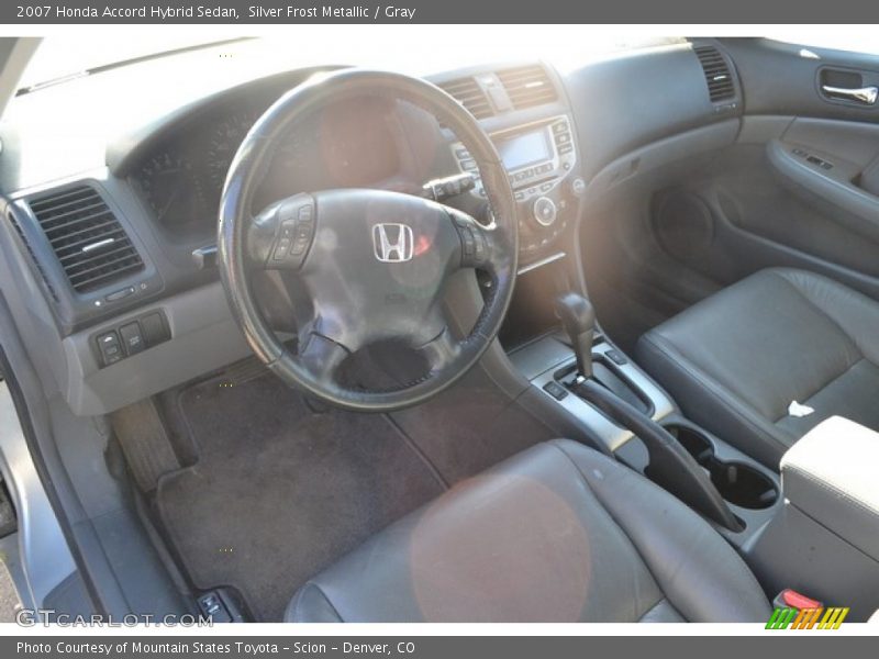 Silver Frost Metallic / Gray 2007 Honda Accord Hybrid Sedan
