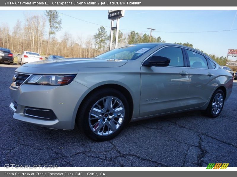 Champagne Silver Metallic / Jet Black/Dark Titanium 2014 Chevrolet Impala LS