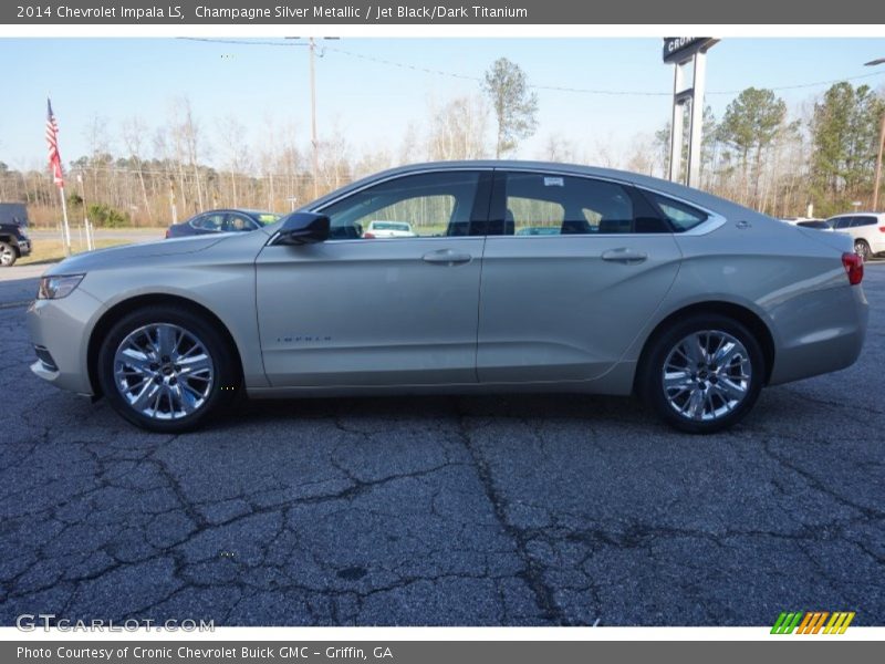Champagne Silver Metallic / Jet Black/Dark Titanium 2014 Chevrolet Impala LS