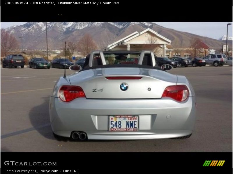 Titanium Silver Metallic / Dream Red 2006 BMW Z4 3.0si Roadster