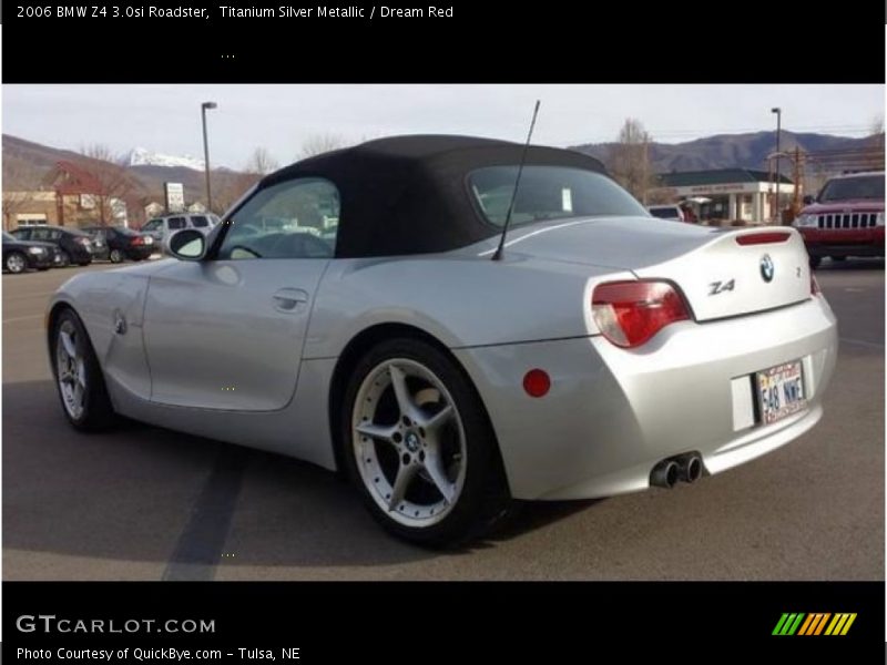 Titanium Silver Metallic / Dream Red 2006 BMW Z4 3.0si Roadster