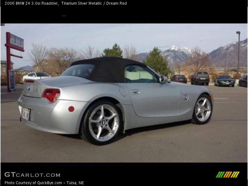 Titanium Silver Metallic / Dream Red 2006 BMW Z4 3.0si Roadster