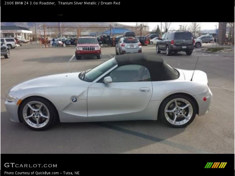 Titanium Silver Metallic / Dream Red 2006 BMW Z4 3.0si Roadster