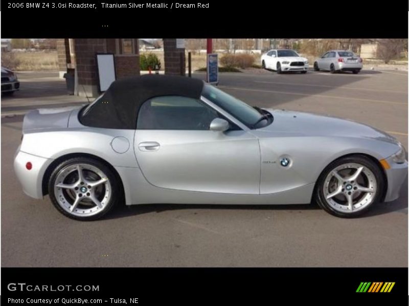 Titanium Silver Metallic / Dream Red 2006 BMW Z4 3.0si Roadster