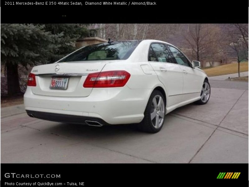 Diamond White Metallic / Almond/Black 2011 Mercedes-Benz E 350 4Matic Sedan