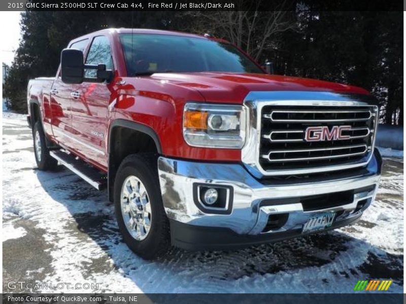 Fire Red / Jet Black/Dark Ash 2015 GMC Sierra 2500HD SLT Crew Cab 4x4