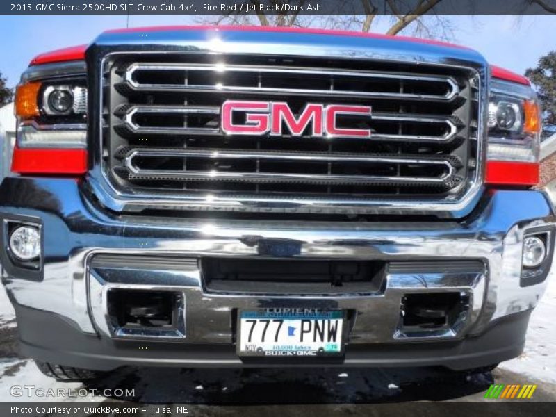 Fire Red / Jet Black/Dark Ash 2015 GMC Sierra 2500HD SLT Crew Cab 4x4