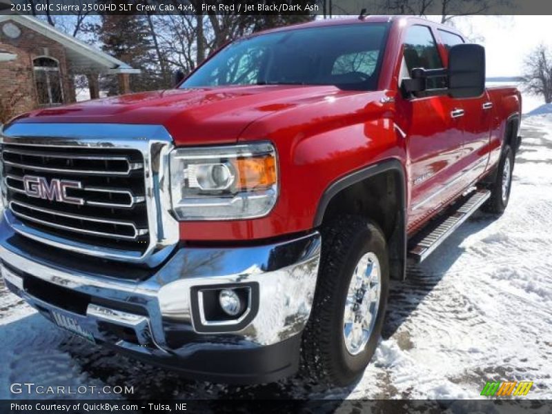 Fire Red / Jet Black/Dark Ash 2015 GMC Sierra 2500HD SLT Crew Cab 4x4