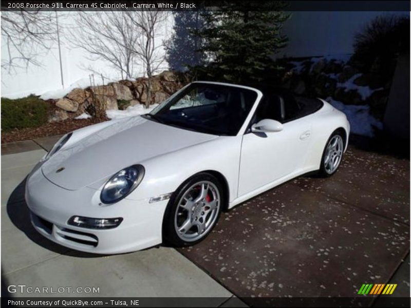 Carrara White / Black 2008 Porsche 911 Carrera 4S Cabriolet