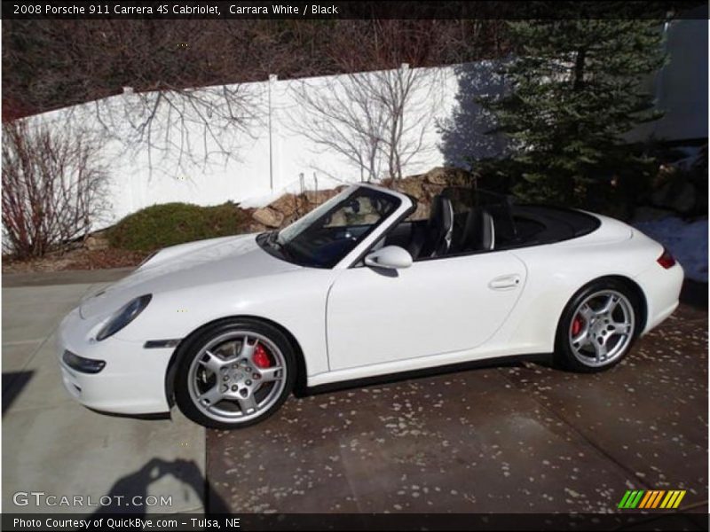 Carrara White / Black 2008 Porsche 911 Carrera 4S Cabriolet