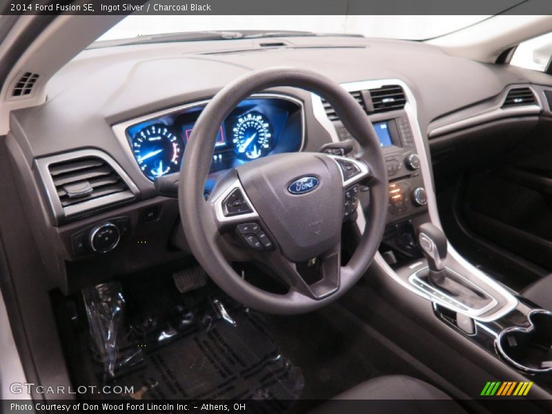 Ingot Silver / Charcoal Black 2014 Ford Fusion SE