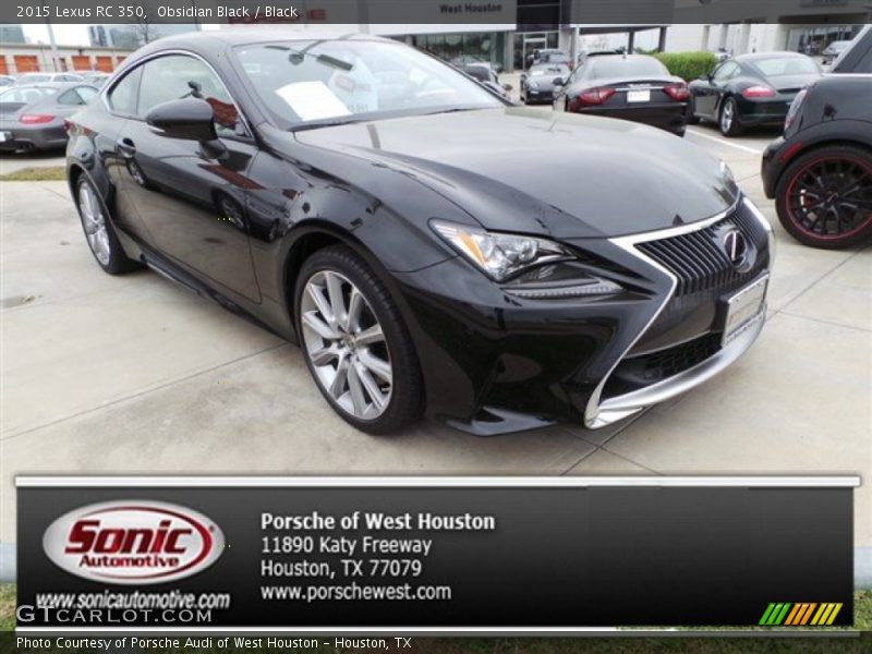 Obsidian Black / Black 2015 Lexus RC 350