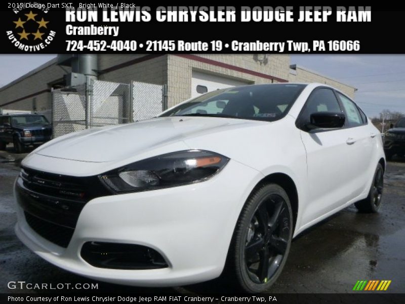 Bright White / Black 2015 Dodge Dart SXT