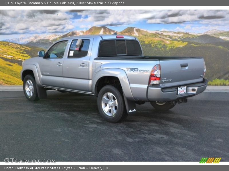 Silver Sky Metallic / Graphite 2015 Toyota Tacoma V6 Double Cab 4x4
