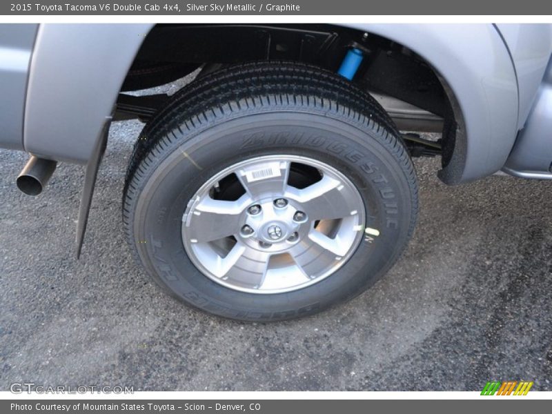 Silver Sky Metallic / Graphite 2015 Toyota Tacoma V6 Double Cab 4x4