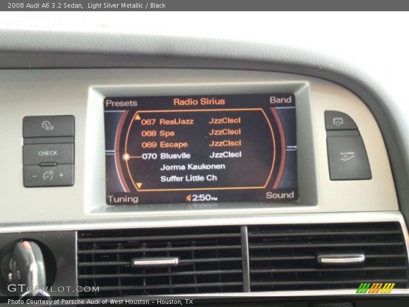 Light Silver Metallic / Black 2008 Audi A6 3.2 Sedan