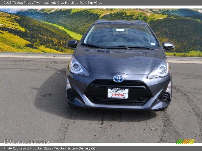 Magnetic Gray Metallic / Dark Blue/Gray 2015 Toyota Prius c Two