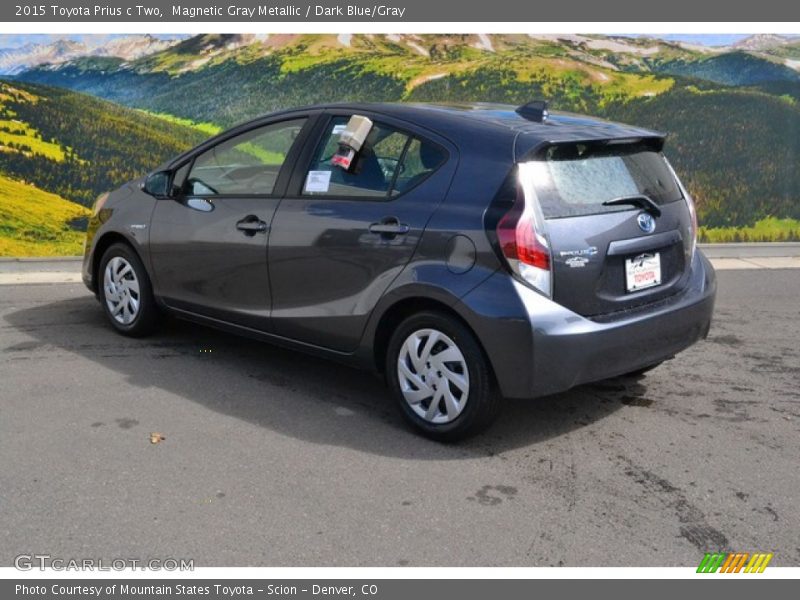 Magnetic Gray Metallic / Dark Blue/Gray 2015 Toyota Prius c Two