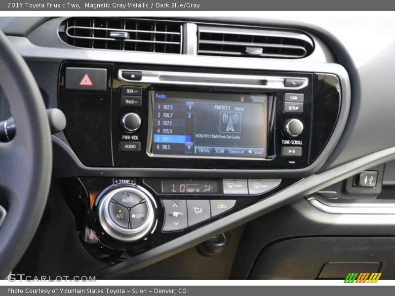 Magnetic Gray Metallic / Dark Blue/Gray 2015 Toyota Prius c Two