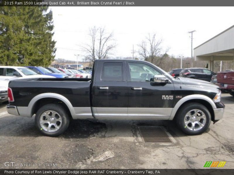 Brilliant Black Crystal Pearl / Black 2015 Ram 1500 Laramie Quad Cab 4x4