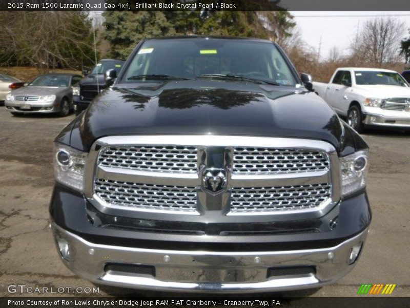 Brilliant Black Crystal Pearl / Black 2015 Ram 1500 Laramie Quad Cab 4x4