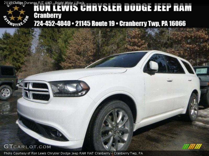 Bright White / Black 2015 Dodge Durango R/T AWD
