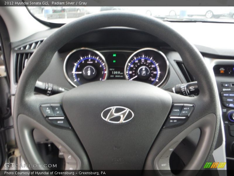 Radiant Silver / Gray 2012 Hyundai Sonata GLS