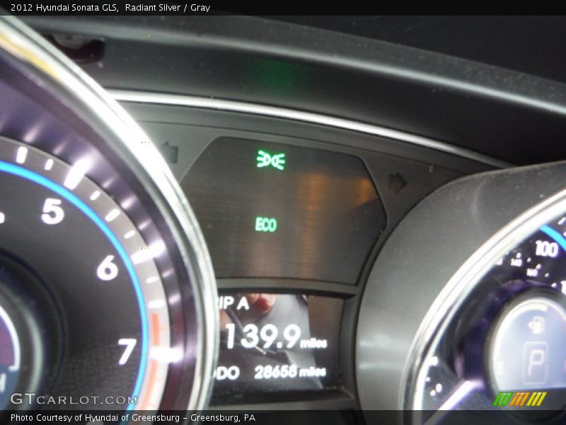 Radiant Silver / Gray 2012 Hyundai Sonata GLS