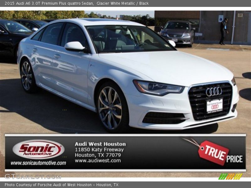 Glacier White Metallic / Black 2015 Audi A6 3.0T Premium Plus quattro Sedan