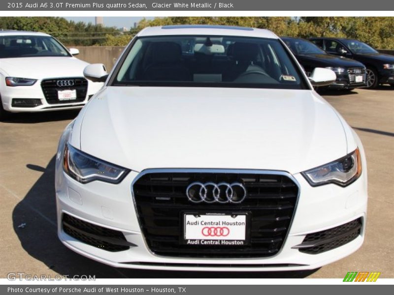 Glacier White Metallic / Black 2015 Audi A6 3.0T Premium Plus quattro Sedan