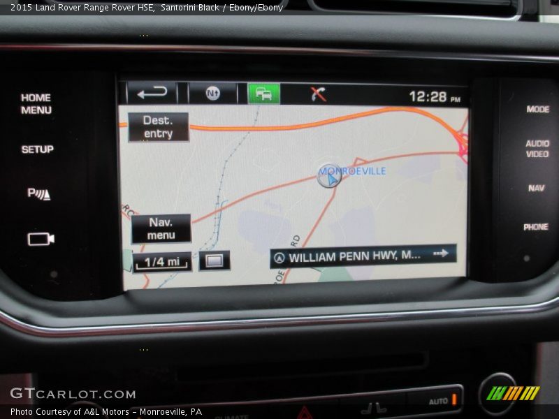 Navigation of 2015 Range Rover HSE