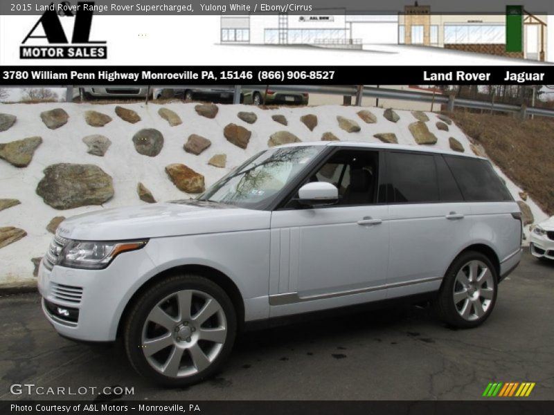 Yulong White / Ebony/Cirrus 2015 Land Rover Range Rover Supercharged