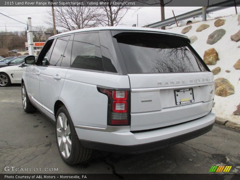 Yulong White / Ebony/Cirrus 2015 Land Rover Range Rover Supercharged