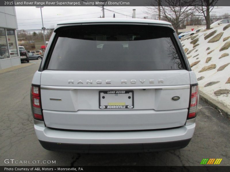 Yulong White / Ebony/Cirrus 2015 Land Rover Range Rover Supercharged