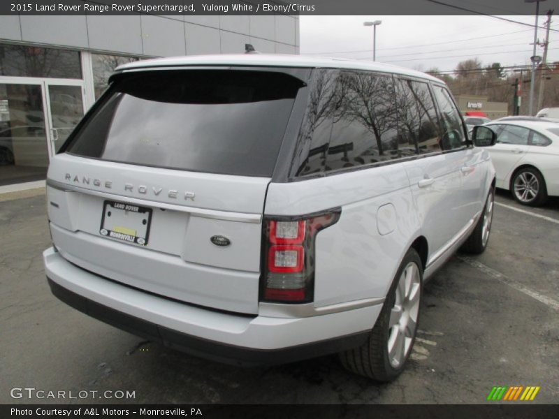 Yulong White / Ebony/Cirrus 2015 Land Rover Range Rover Supercharged