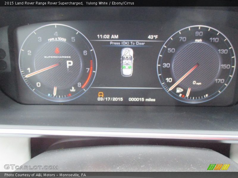  2015 Range Rover Supercharged Supercharged Gauges