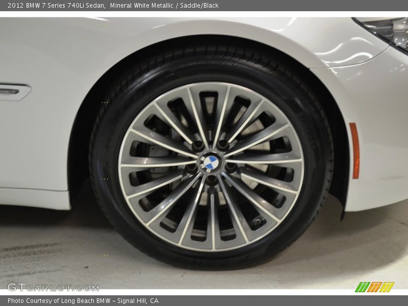 Mineral White Metallic / Saddle/Black 2012 BMW 7 Series 740Li Sedan