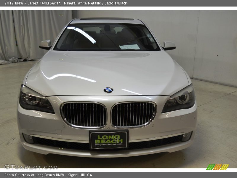 Mineral White Metallic / Saddle/Black 2012 BMW 7 Series 740Li Sedan