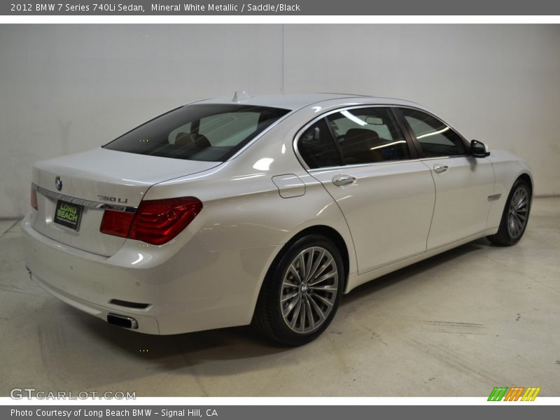 Mineral White Metallic / Saddle/Black 2012 BMW 7 Series 740Li Sedan