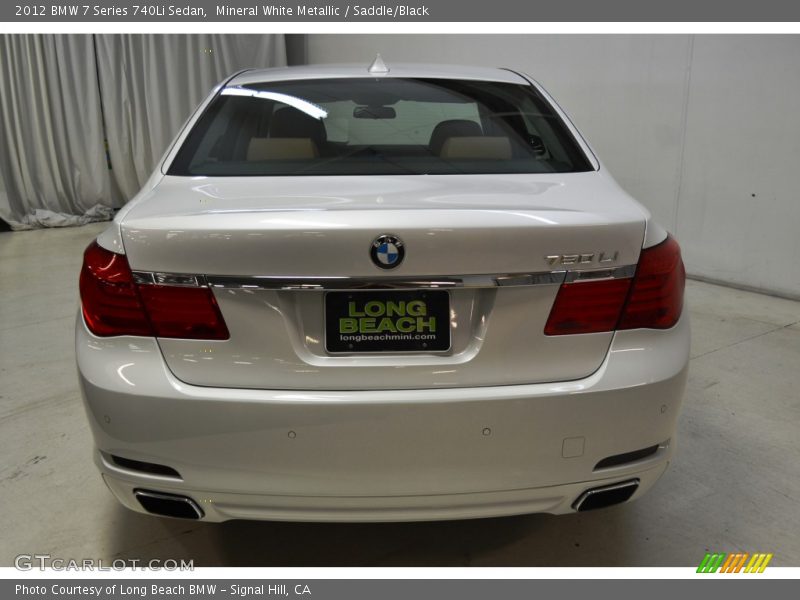 Mineral White Metallic / Saddle/Black 2012 BMW 7 Series 740Li Sedan