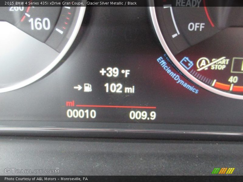 Glacier Silver Metallic / Black 2015 BMW 4 Series 435i xDrive Gran Coupe