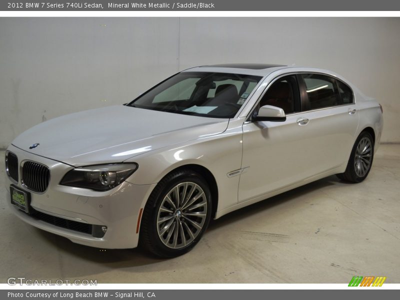 Mineral White Metallic / Saddle/Black 2012 BMW 7 Series 740Li Sedan