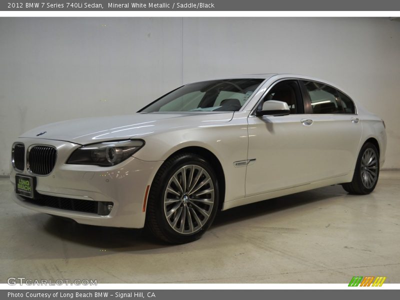 Mineral White Metallic / Saddle/Black 2012 BMW 7 Series 740Li Sedan