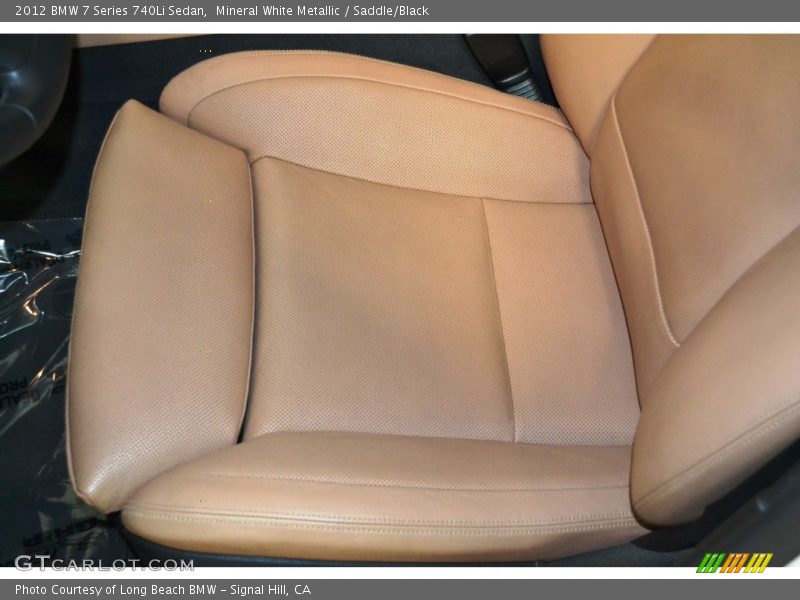 Mineral White Metallic / Saddle/Black 2012 BMW 7 Series 740Li Sedan
