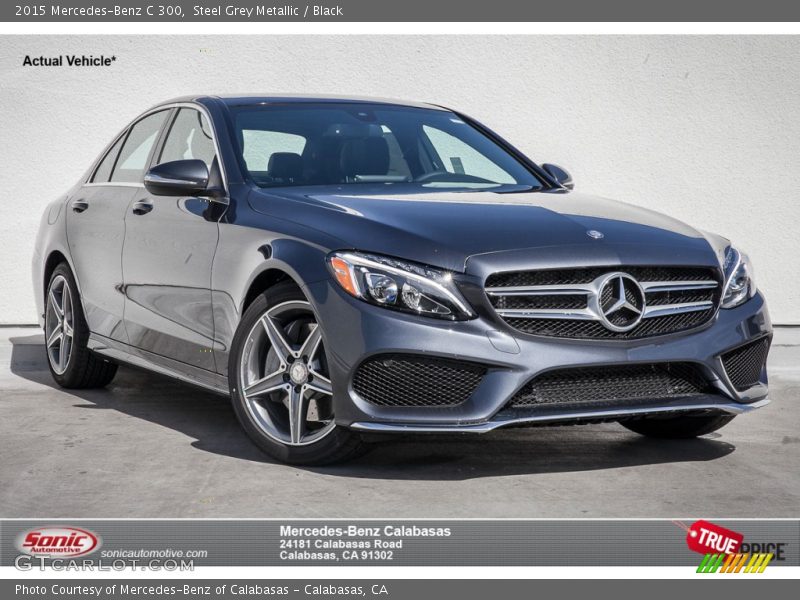 Steel Grey Metallic / Black 2015 Mercedes-Benz C 300