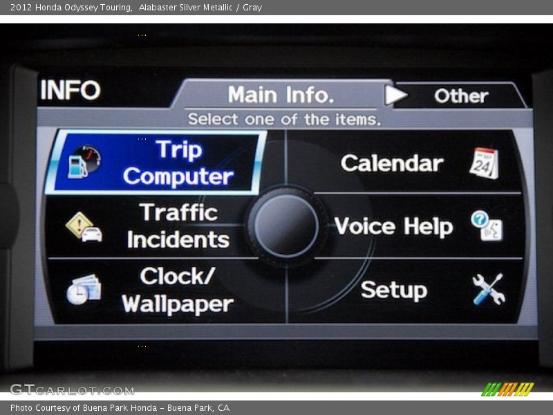 Alabaster Silver Metallic / Gray 2012 Honda Odyssey Touring