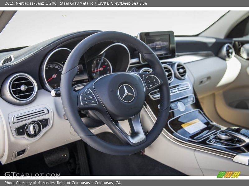 Steel Grey Metallic / Crystal Grey/Deep Sea Blue 2015 Mercedes-Benz C 300