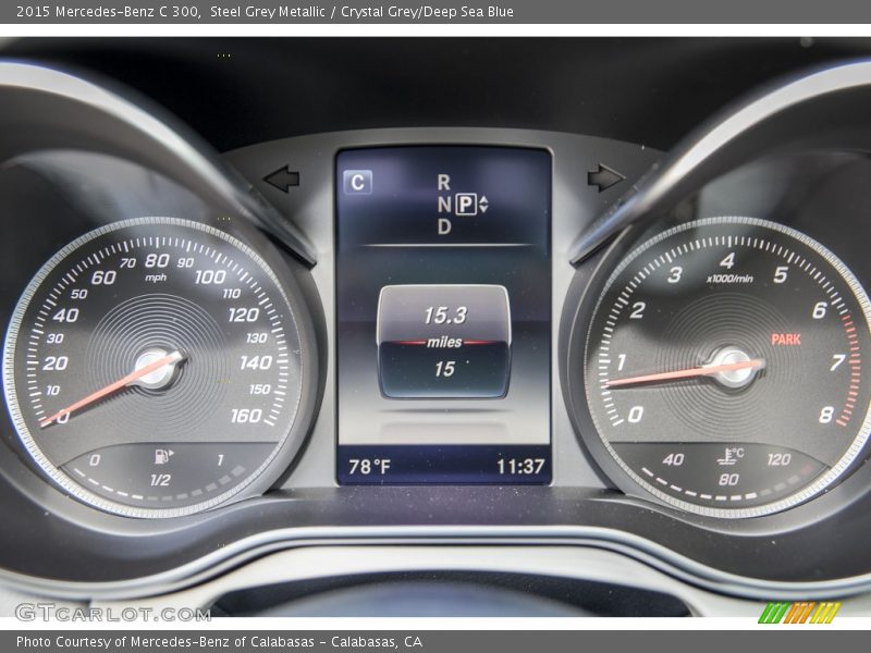 Steel Grey Metallic / Crystal Grey/Deep Sea Blue 2015 Mercedes-Benz C 300