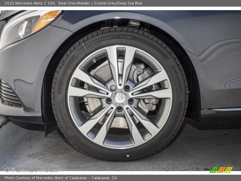 Steel Grey Metallic / Crystal Grey/Deep Sea Blue 2015 Mercedes-Benz C 300