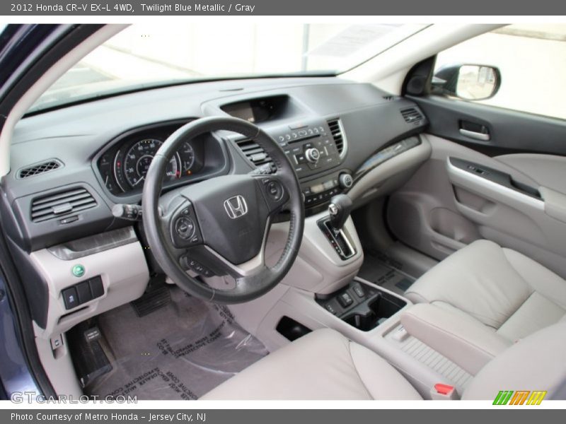 Twilight Blue Metallic / Gray 2012 Honda CR-V EX-L 4WD